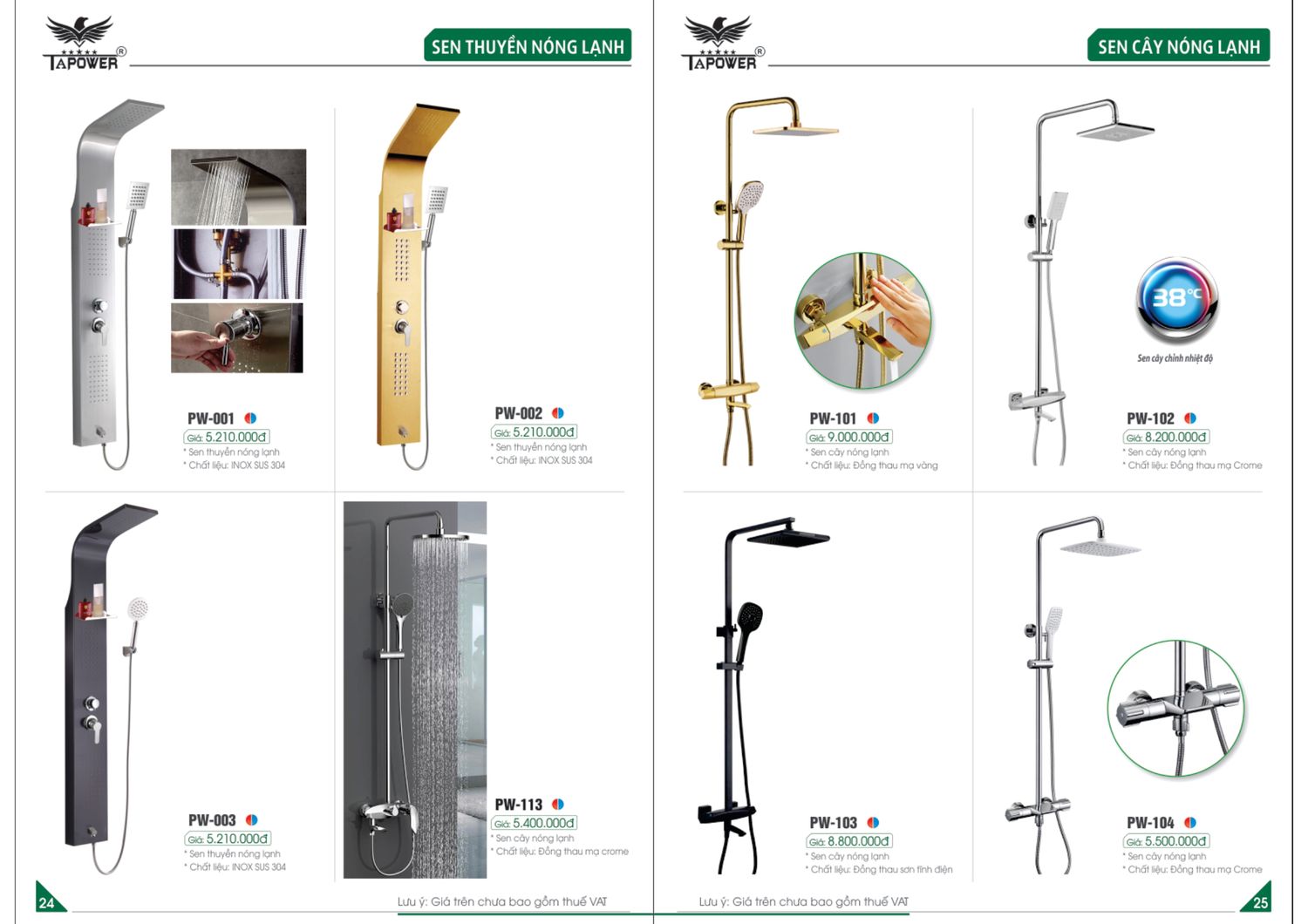 Thiết bị vệ sinh TAPOWER Catalogue và Bảng giá mới nhất /Page 13